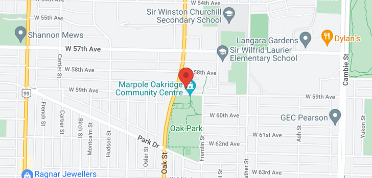 map of 312 995 W 59TH AVENUE